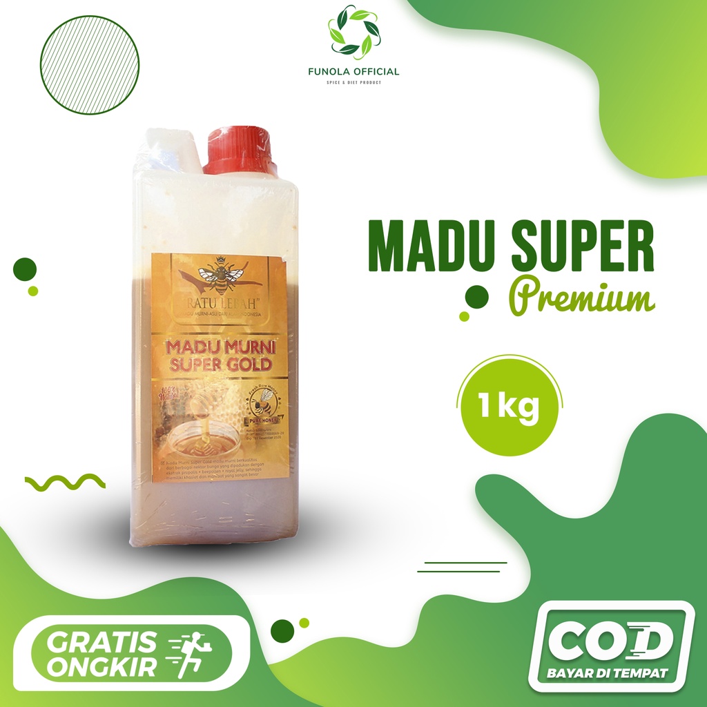 

MADU SUPER GOLD 1 KG MURNI 100 % ASLI PROPOLIS ROYAL JELLY BEE POLLEN NATURAL HONEY HERBAL ALAMI PRIA WANITA MULTIFLORA 100 TERNAK MAAG ASAM LAMBUNG MAG URAT KOLESTEROL DIET HIBERTENSI DARAH TINGGI HUTAN ODENG BADUY PAHIT TJ SASET SHIFA HITAM ANAK PAHIT