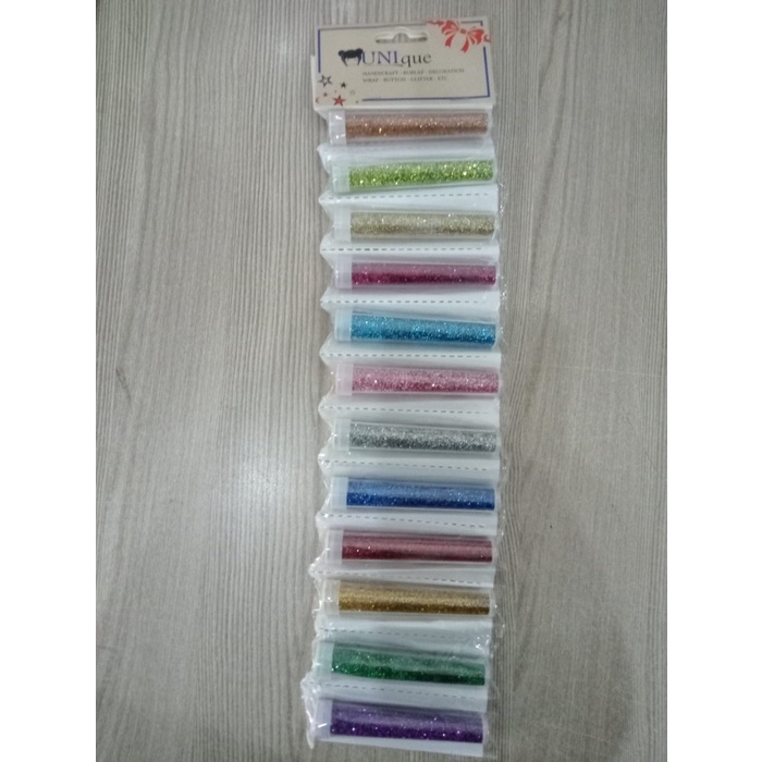 

Trendi Glitter Unique Glitter Basic Dan Glitter Fluorescent Set 12 Warna Sale!!!