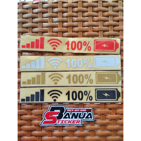 Stiker Sinyal Wifi Baterai