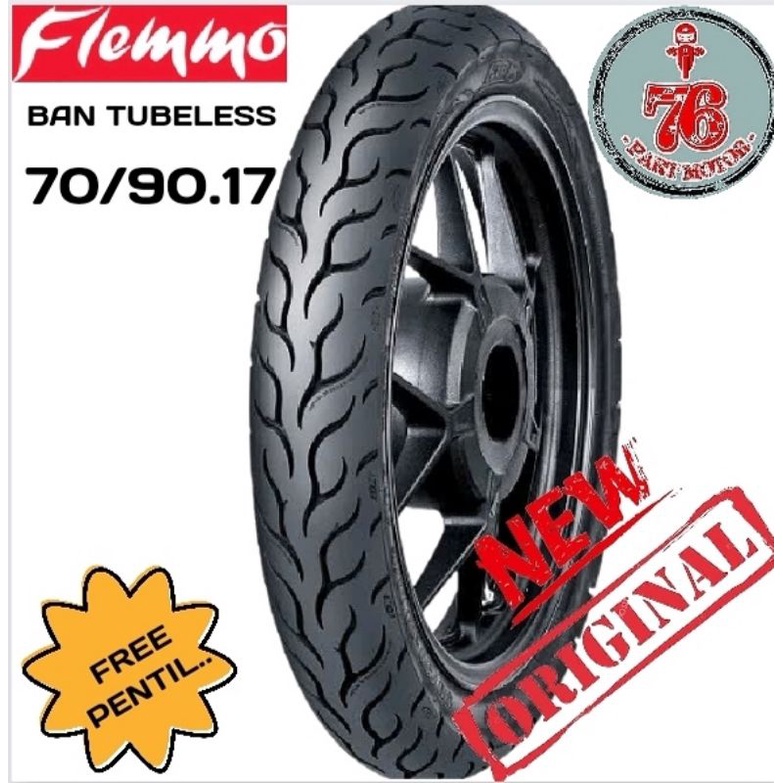 BAN TUBELESS FDR FLEMMO PRO TUBELESS 70/90 . 17 FREE PENTIL