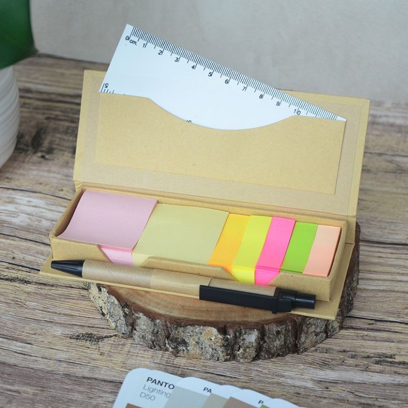 

STICKY NOTES SET BOX WITH PEN / STICKY NOTES BOX GRATIS PULPEN