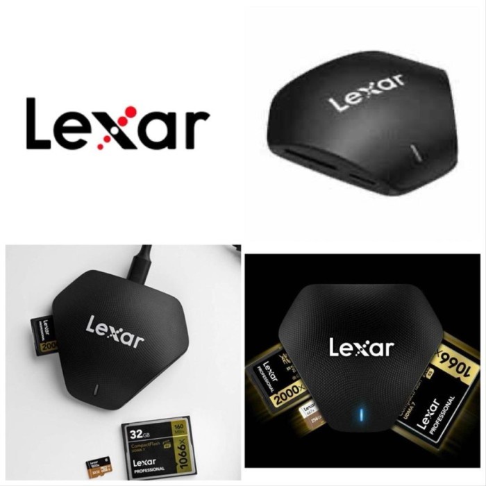 Lexar Professional Multi-Card 3-in-1 USB 3.1 Reader (SD, MicroSD &amp; Com