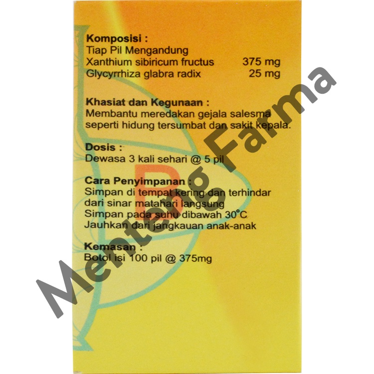 Nasofit Pil (Biyan Qing) - Pereda Selesma Pilek dan Hidung Tersumbat