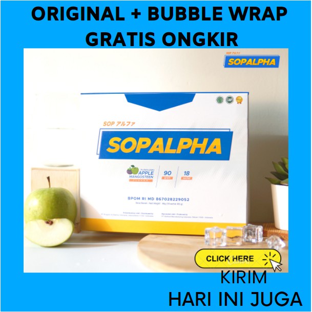 

SOP ALPHA BIOBOOST SOPALPHA ORIGINAL Suplement Kesehatan 1 BOX ISI 18 SACHET HALAL & BPOM ORIGINAL