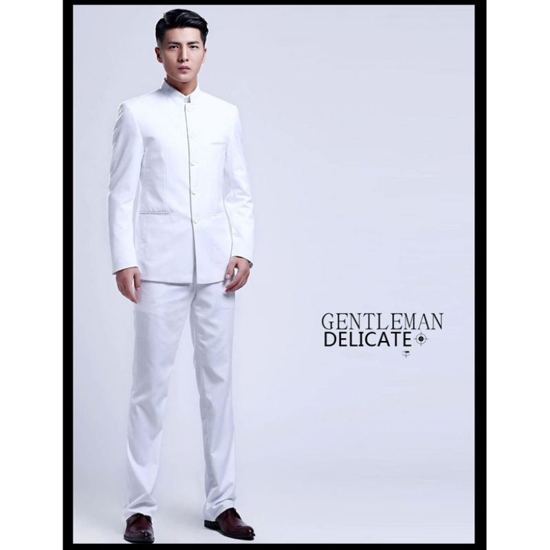 SETELAN JAS MANDARIN / SETELAN JASKO / CELANA RESMI / CELANA BAHAN / JAS DAN CELANA /SETELAN JAS KOKO PRIA/ SETELAN JAS MANDARIN PRIA / SETELAN JASKO PRIA / SETELAN JAS FORMAL NON FORMAL