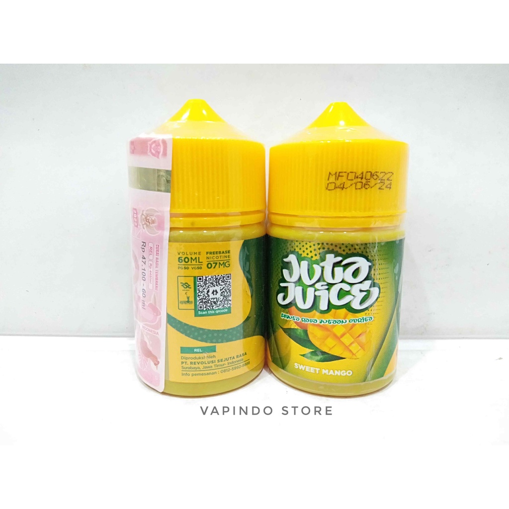 NIC 7MG JUTA JUICE SWEET MANGO 60ML BY RSR BREW X VAPE BOSS LIQUID