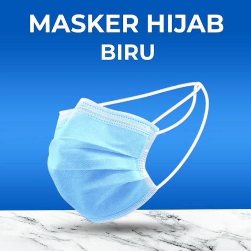 MASKER HEADLOOP HIJAB / MASKER HIJAB MURAH / MASKER HIJAB 50 PCS / MASKER MURAH / MASKER ISI 50 PCS