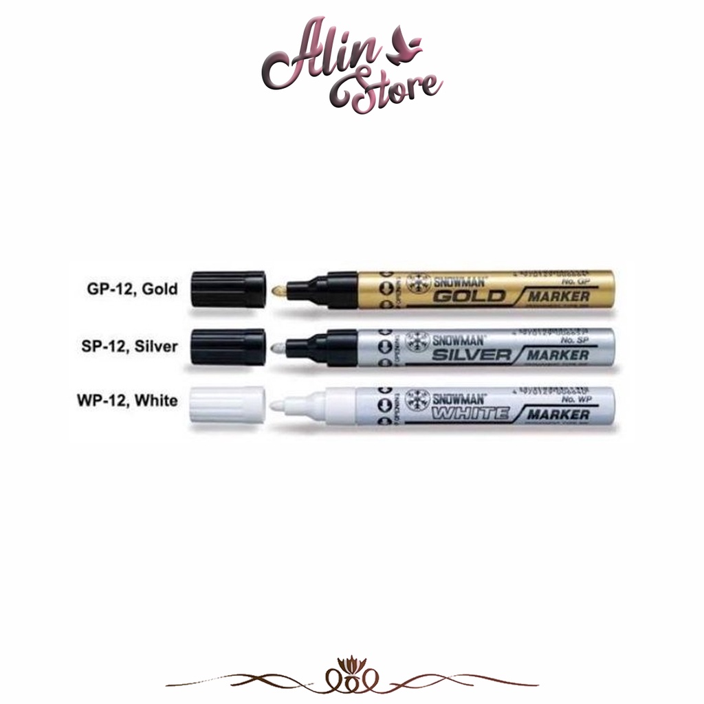 

Snowman - Medium Permanent Marker GP SP WP-12 Spidol Ukuran Sedang