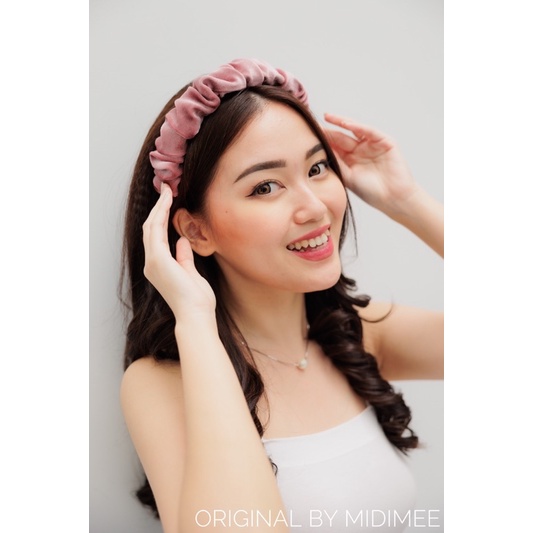 JADORE HEADBAND|BANDO SCRUNCHIE KOREA  BAHAN BLUDRU VELVET PREMIUM