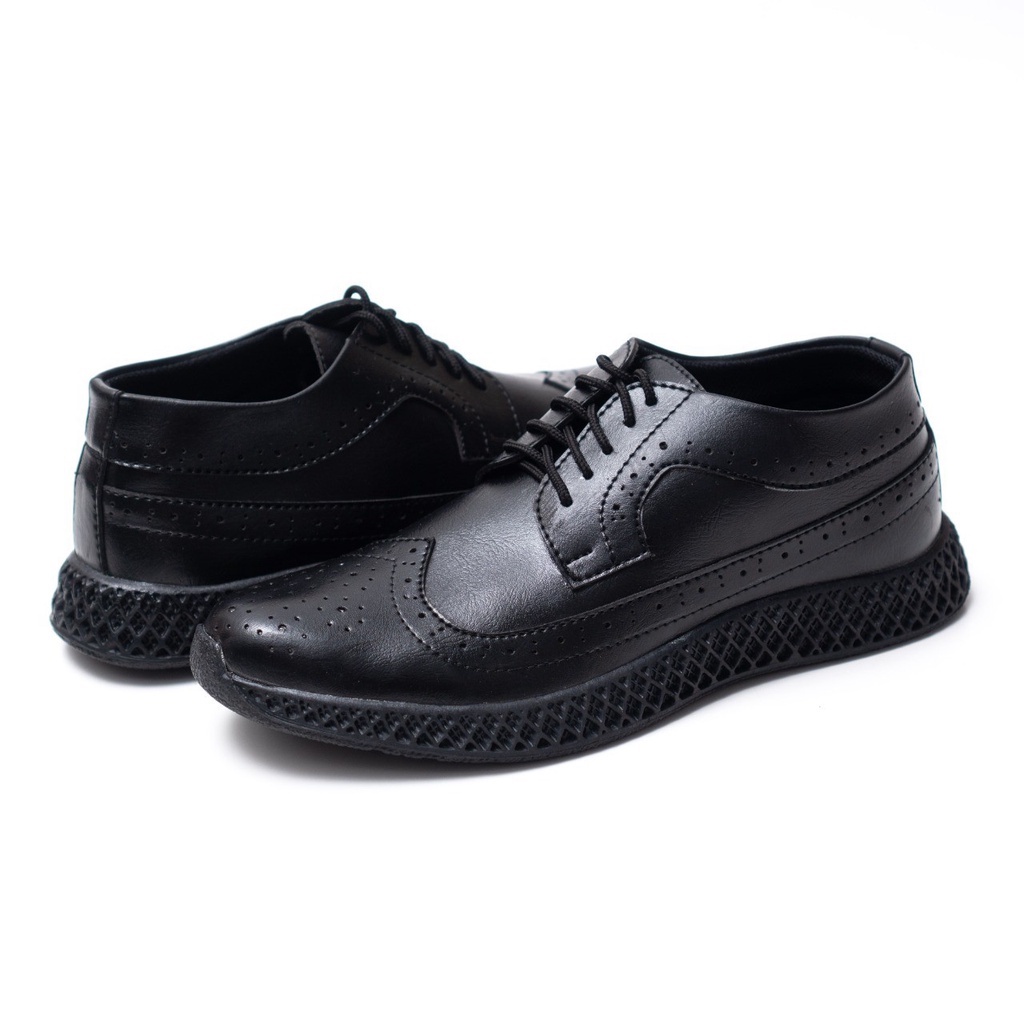 Sepatu Pria Formal Tanpa Tali Sepatu Oxfords Men Shoes Pantofel Hitam Cowok pantopel