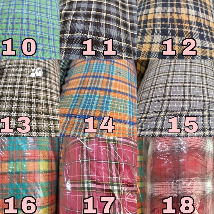 Murah Meriah KAIN KATUN KOTAK KOTAK SERAGAM SMP SD SMA