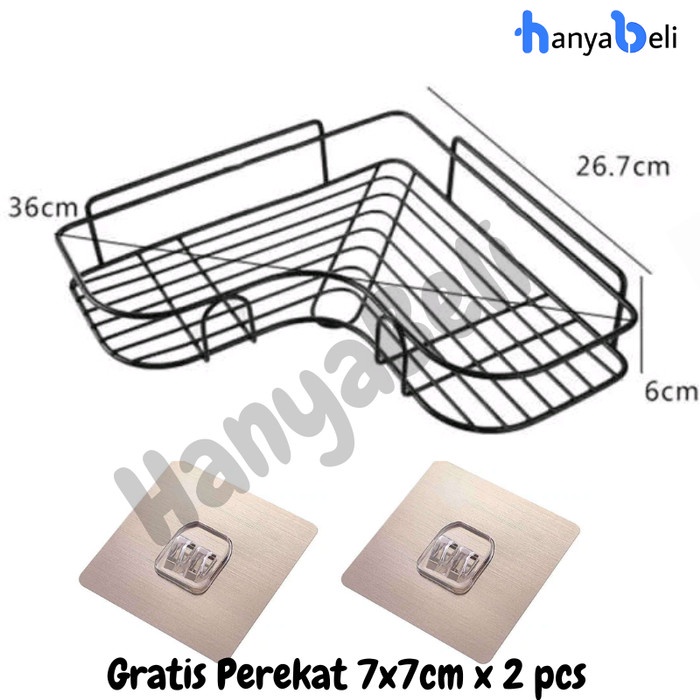 Rak Sudut Kamar Mandi Tempel Dinding Keramik Rak Dapur Rak Toilet