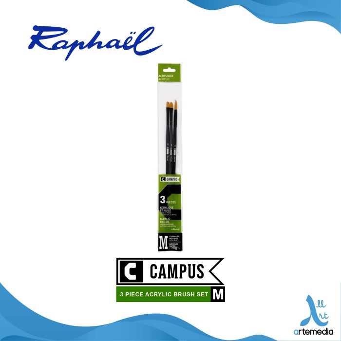 

Bagus Kuas Lukis Raphael Campus Medium Set 3 Long Handle Synthetic Brush Berkualitas