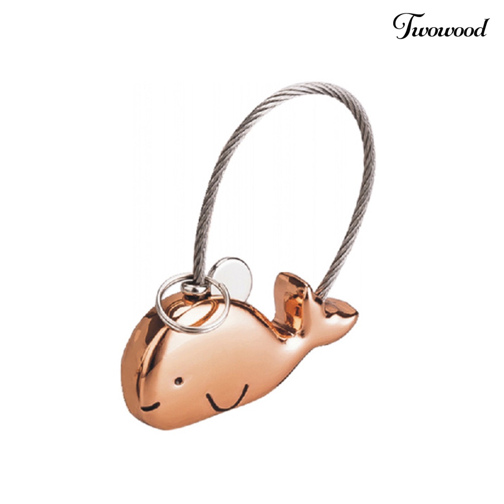 Twowood Gantungan Kunci Bentuk Ikan Paus Mini Untuk Pasangan