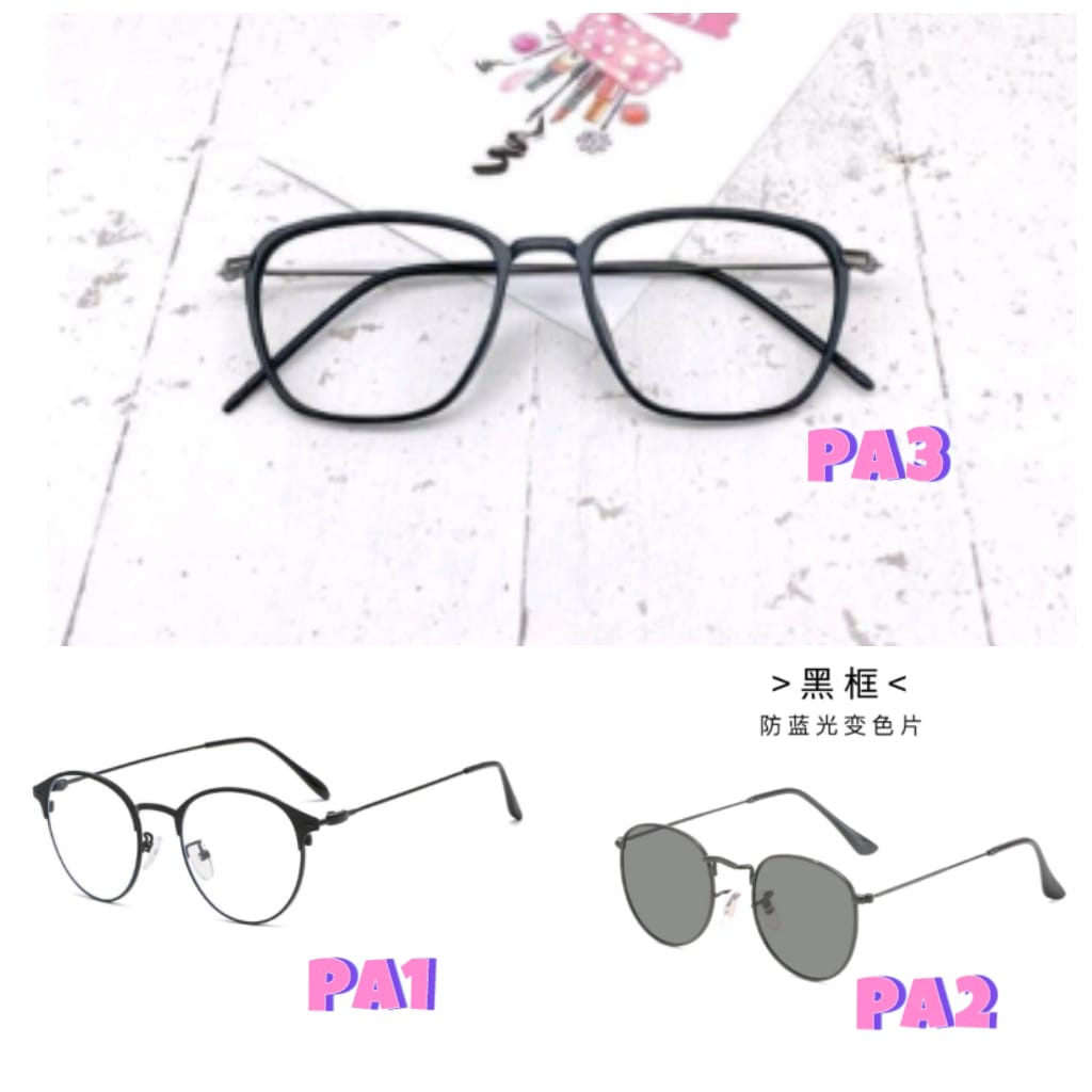 Kacamata Lensa Photocromic Korea Wanita Dan Pria Frame Optik Titanium Korean Style Fashion Style Vintage