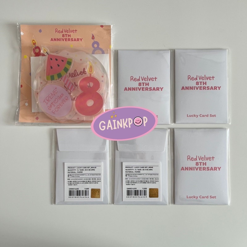Red Velvet 8th Anniversary MD Lucky card & Acrylic stand & AR Voice PC SET