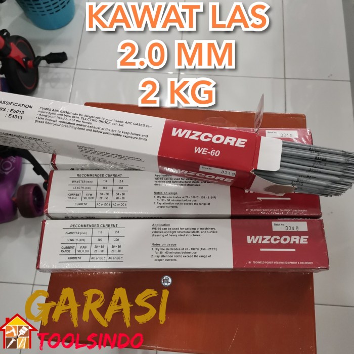 PROMO KAWAT LAS LISTRIK 2.0 MM 2 KG WIZCORE ELECTRODA LAS TRAFO LAS