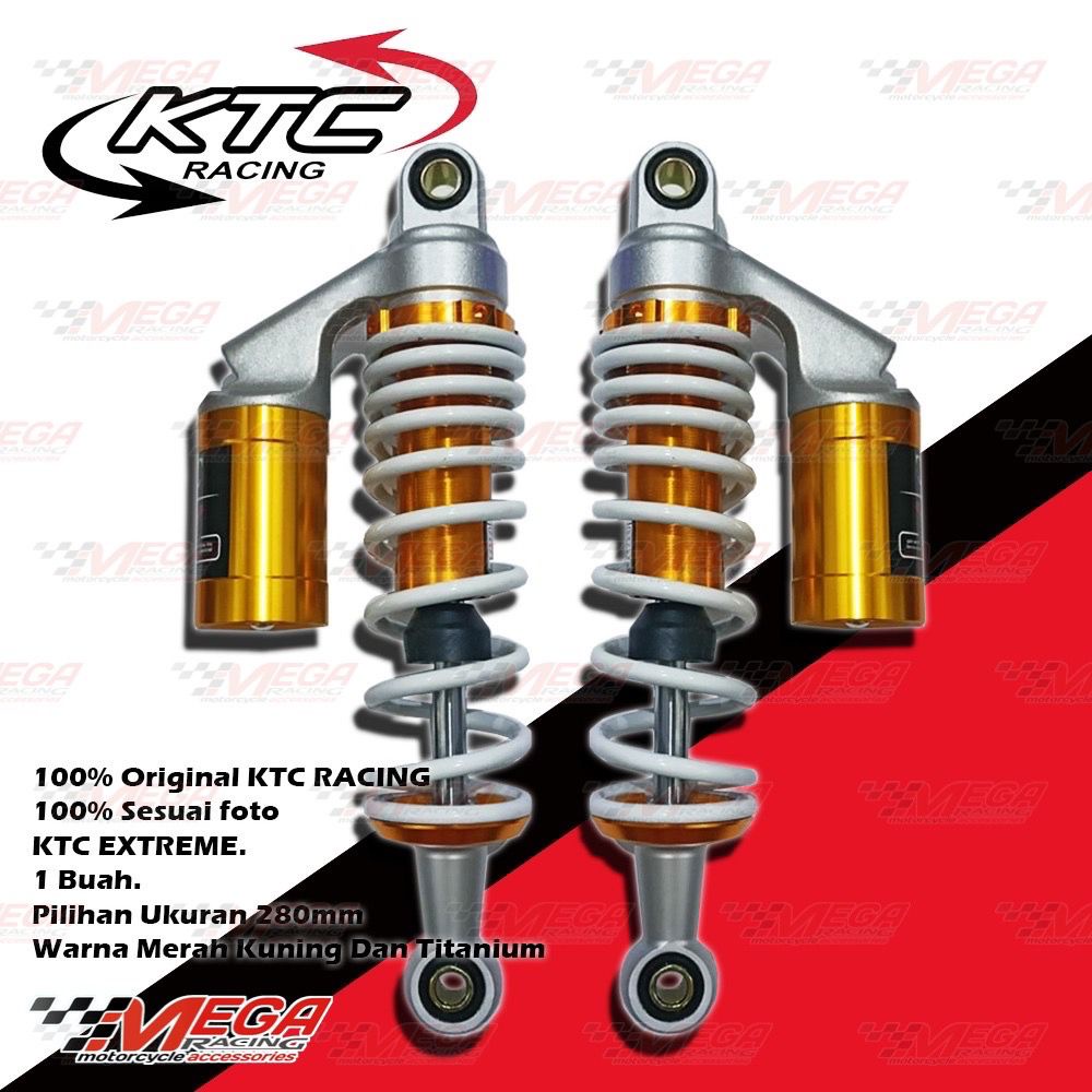 Shock Tabung G-SIX KTC BEBEK Mega Pro Cb100 Jupiter Rx King Supra X 125 Supra Fit Kharisma Revo Absolute Blade Smash Tiger Shogun Bega zr Rxk Megapro Rxk 280mm 340mm Thailand G Series