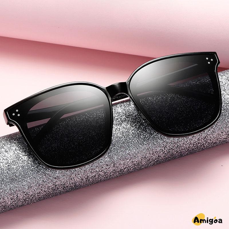 Kacamata Kotak Hitam Korean Fashion Sunglassess Wanita/Pria Unisex - AG2