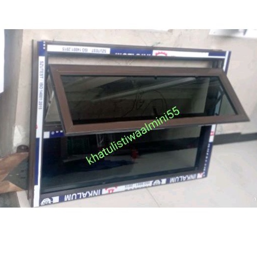 cendela aluminium + kaca mati