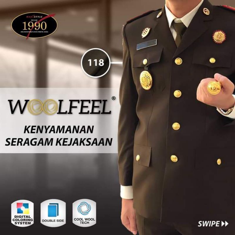 kain woolfeel seragam kejaksaan
