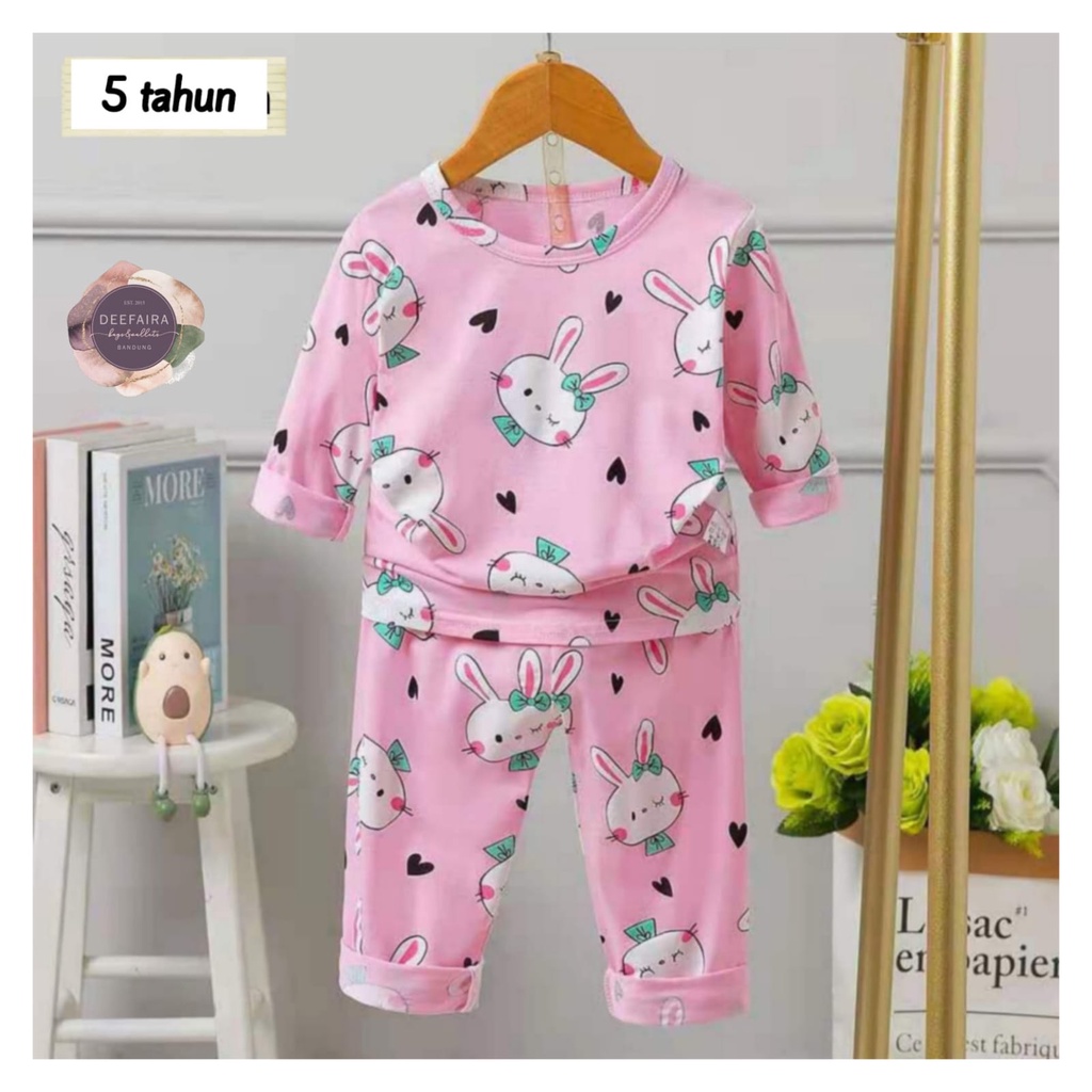 Baju Tidur Piyama Anak Perempuan Gambar Kel1nc1 Smile Untuk Anak Umur 5 Tahun