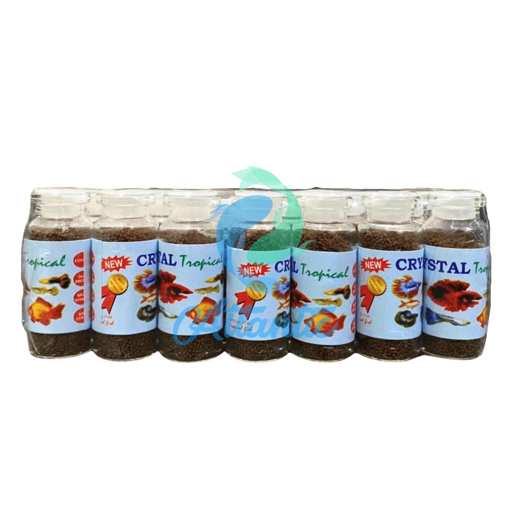 Crystal Cupang 20 Botol Pakan Ikan Hias Kecil Cupang Guppy Floating