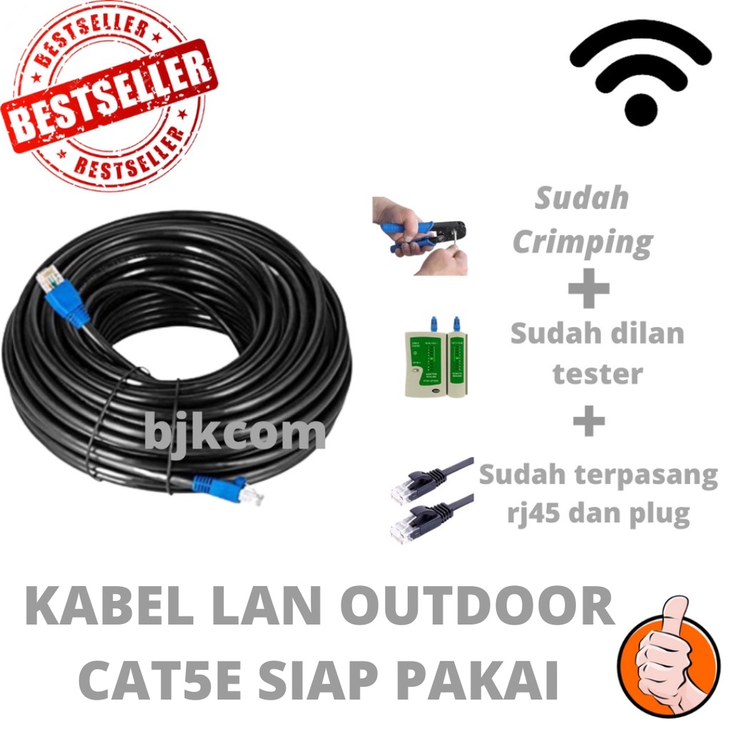 KABEL LAN OUTDOOR FTP CAT5E 80 METER SIAP PAKAI