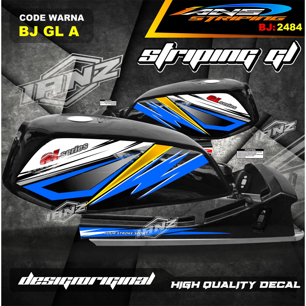 CUSTOM STRIPING VARIASI GL NEOTECH / STIKER GL MAX / STRIPING GL PRO / STIKER MOTOR GL TERBARU / VARIASI STIKER GL 100