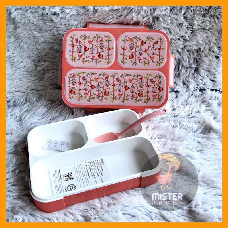 [COD] KOTAK MAKAN YOOYEE L642 3 SEKAT - LUNCH BOX ANTI TUMPAH - MISTER ORDER