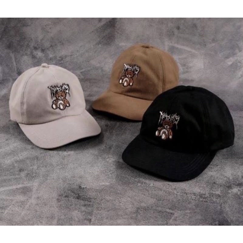 Topi boneka beruang-Topi bordir boneka