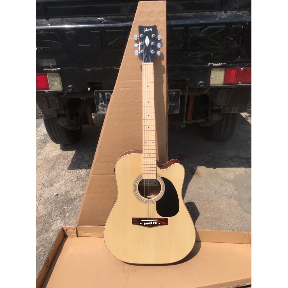 Gitar Akustik Elektrik LC model Gibson Tanam besi