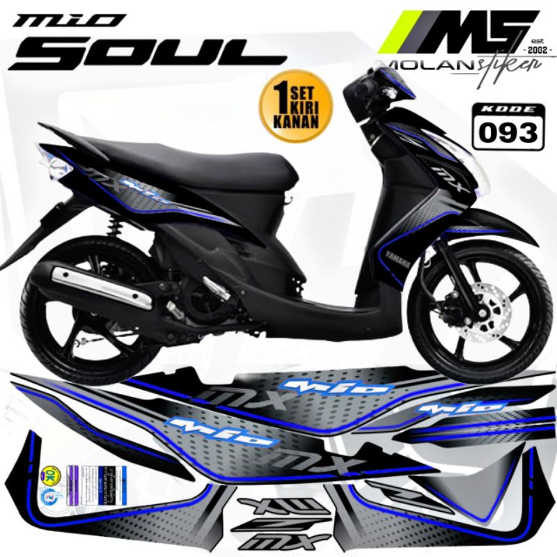Decal Sticker Striping Variasi Mio Soul Karbu 2006-2012 -Mio Soul 115 - Mio Soul Lama/Old - Mio Soul
