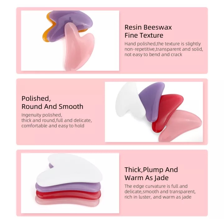 Gua Sha Massage Scrapper Alat Pijat Tubuh dan Pemijat Wajah Portable Resin Wajah Tirus Pemijat Mata Relaksasi Punggung Tangan Kaki Alat Perawatan Muka