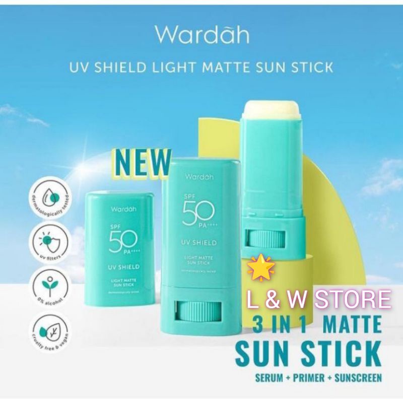 Wardah UV Shield Light Matte Sun Stick SPF 50 PA ++++/Wardah Sunscreen