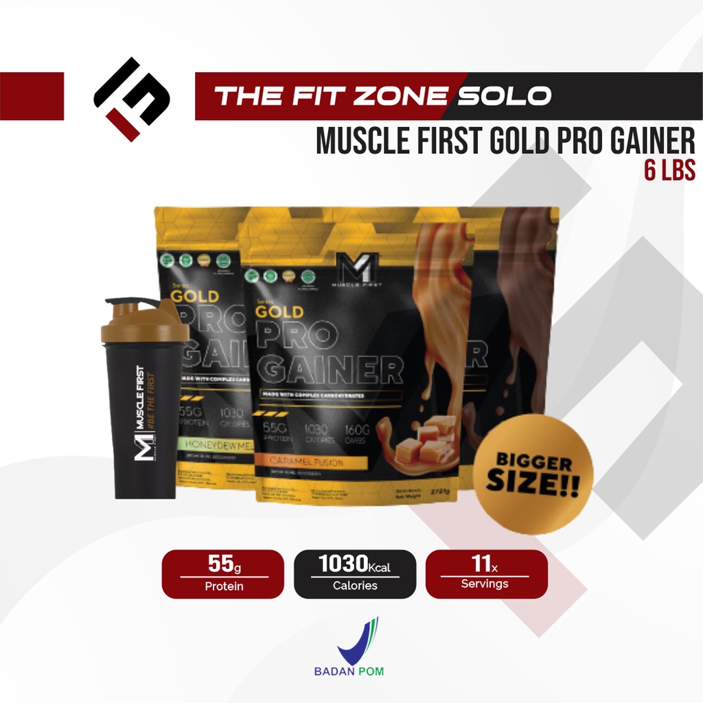 M1 Muscle First Gold Pro Gainer 6 Lbs Weight Mass Gainer BPOM