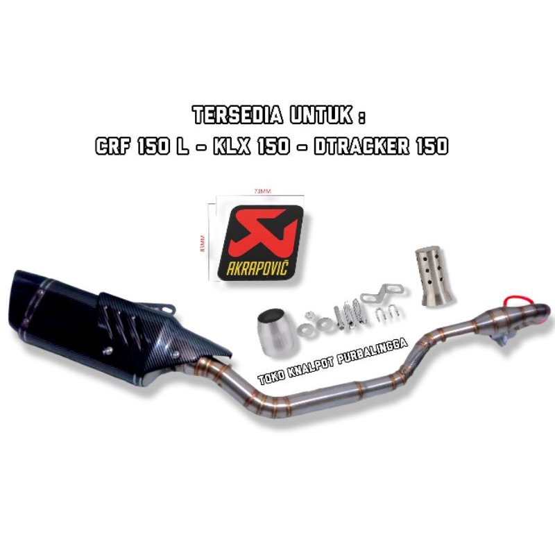 knalpot crf 150 l klx 150 dtracker 150 AKRAPOVIC EVOLUTION LINE IMPORT TAIWAN knalpot akrapovic crf 