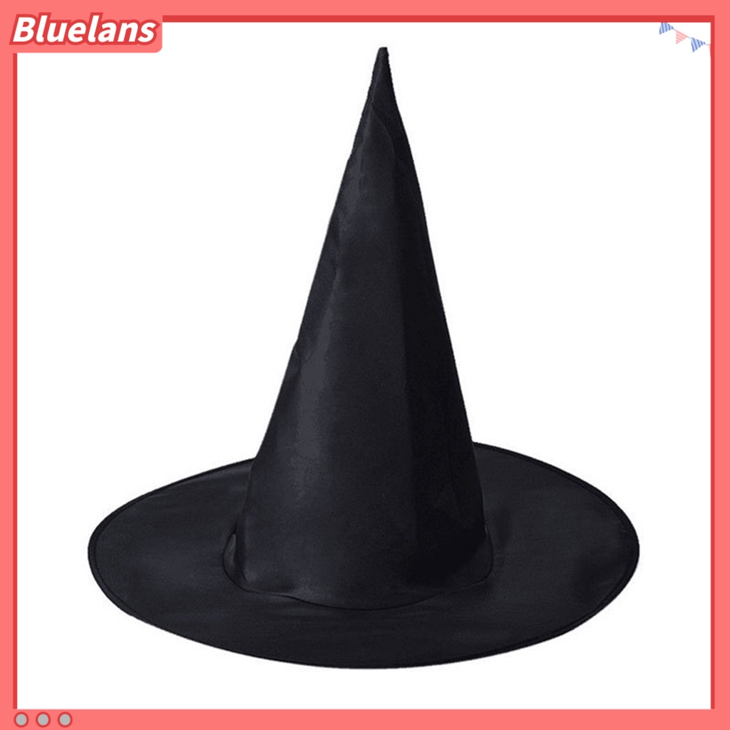 Topi Penyihir Portable Bahan Kain Oxford Breathable Untuk Cosplay Halloween