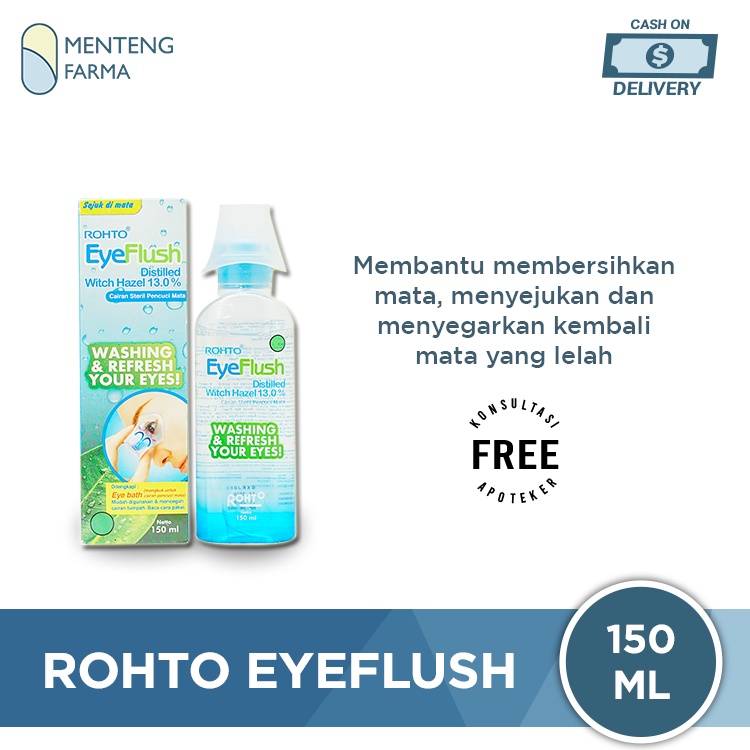 Rohto Eye Flush - Obat Tetes untuk Iritasi Mata, Mata merah