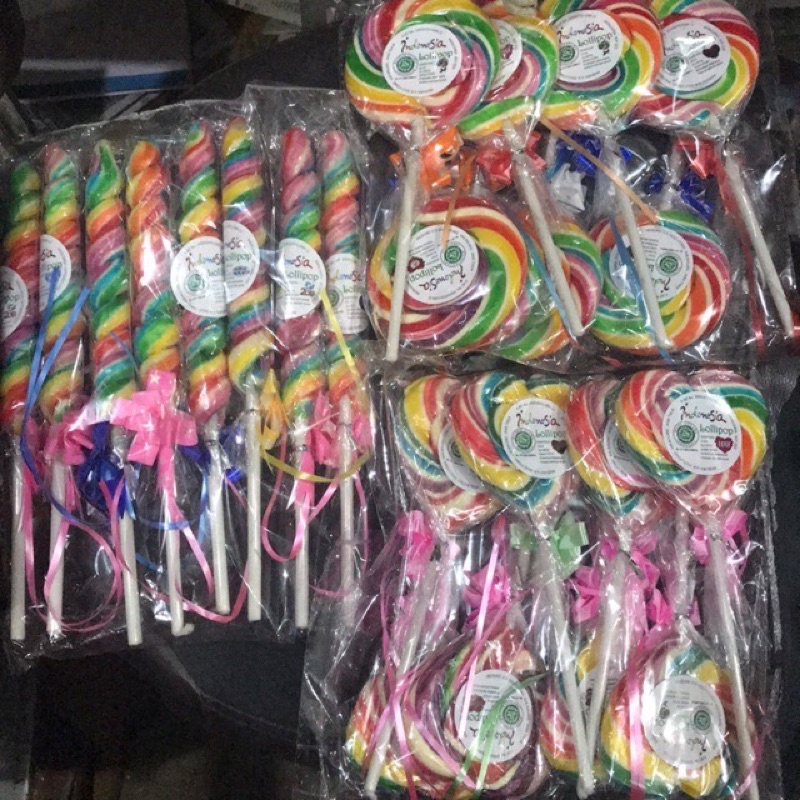 Lolipop Rainbow Murah / Permen Lolipop Pelangi / Permen Lolipop