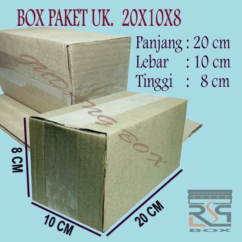 

Kardus packing ukuran 20x10x8 cm Box packaging online kerdus murah