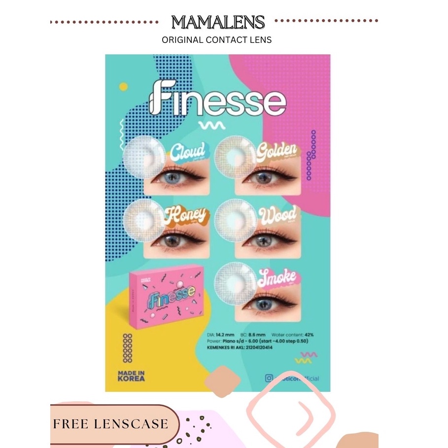 SOFTLENS FINESSE DIA 14.2MM BY EXOTICON NORMAL FREE LENSCASE - MAMALENS
