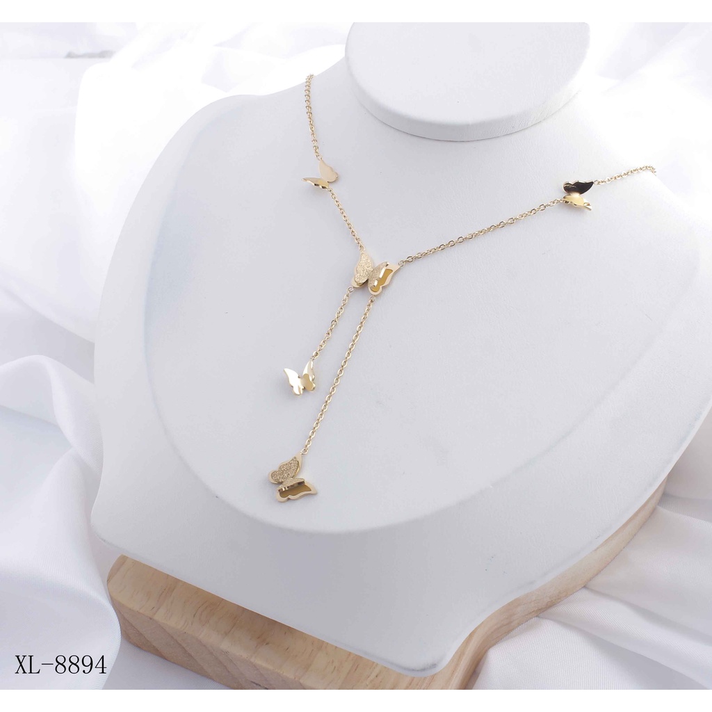 Titanium Set Perhiasan Kalung Dan Anting Fashion 8894