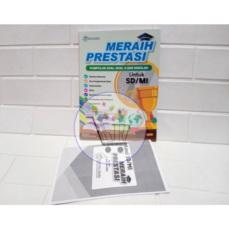 Buku MERAIH PRESTASI Kumpulan Soal-soal Ujian Sekolah SD/MI + Kunci Jawaban