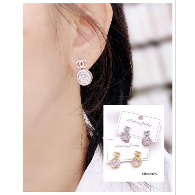 Anting Silver925 Full mata anting silver Anti Karat anti alergi anting premium blink blink Ant-46