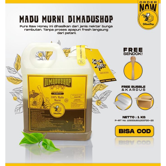 

[COD] Madu Asli Murni 1kg Nektar Rambutan 100% Pure Raw Honey [COD]