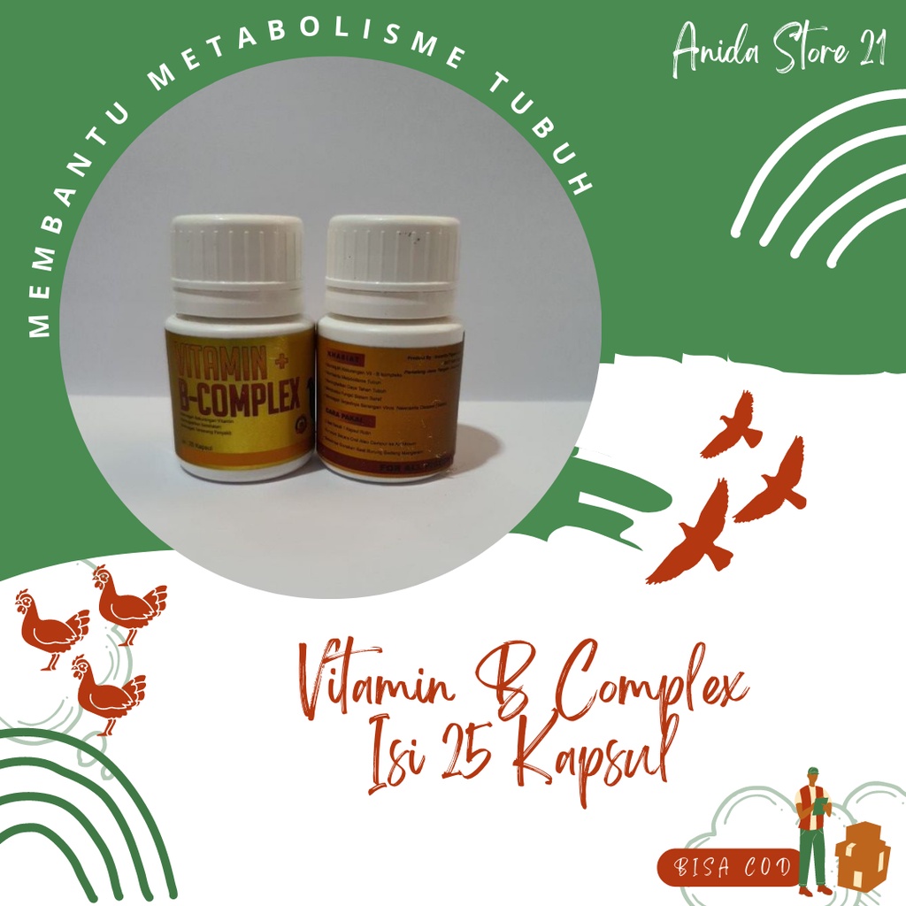 Vitamin B Complex Burung Merpati Insanity Isi 25Kapsul