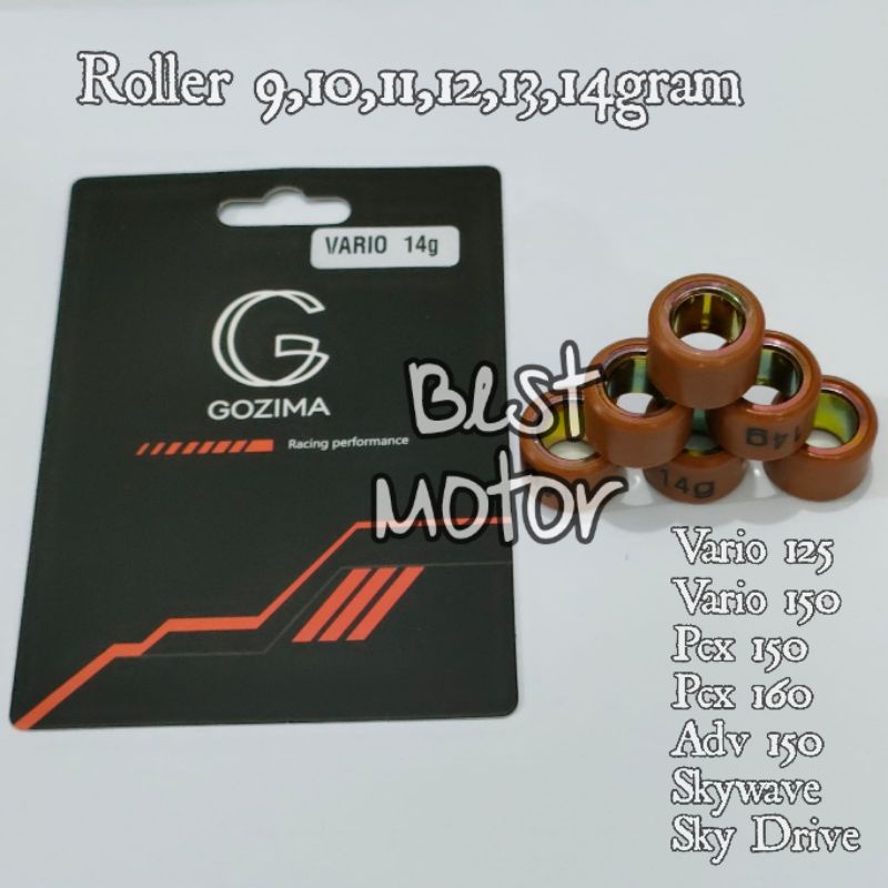 Roller Vario 125 / Vario 150 / PCX 150 /Adv 150 Spin Roller Gozima  Uk 9,11,12,13,14 Gram