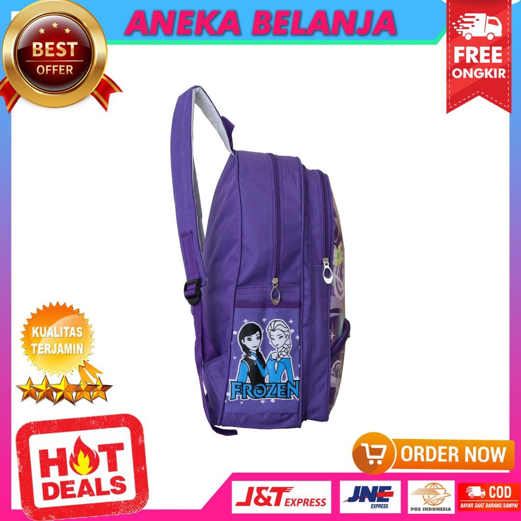 Tas Ransel Anak Sekolah Piknik Les Tas Motif Frozen Cantik Imut Murah Awet