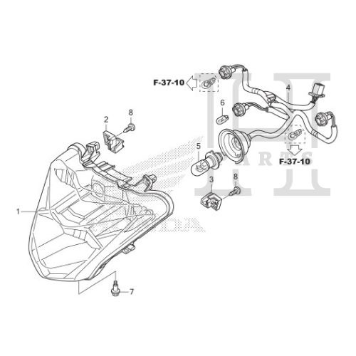 PITING PITTING LAMPU DEPAN KABEL SOKET REFLEKTOR SOCKET COMP HEADLIGHT BEAT SPORTY ESP K81 33130-K81-N01 ASLI ORIGINAL AHM HGP HONDA